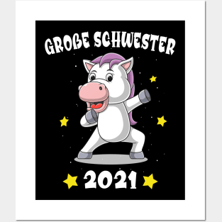 Große Schwester 2021 Einhorn für Mädchen Posters and Art